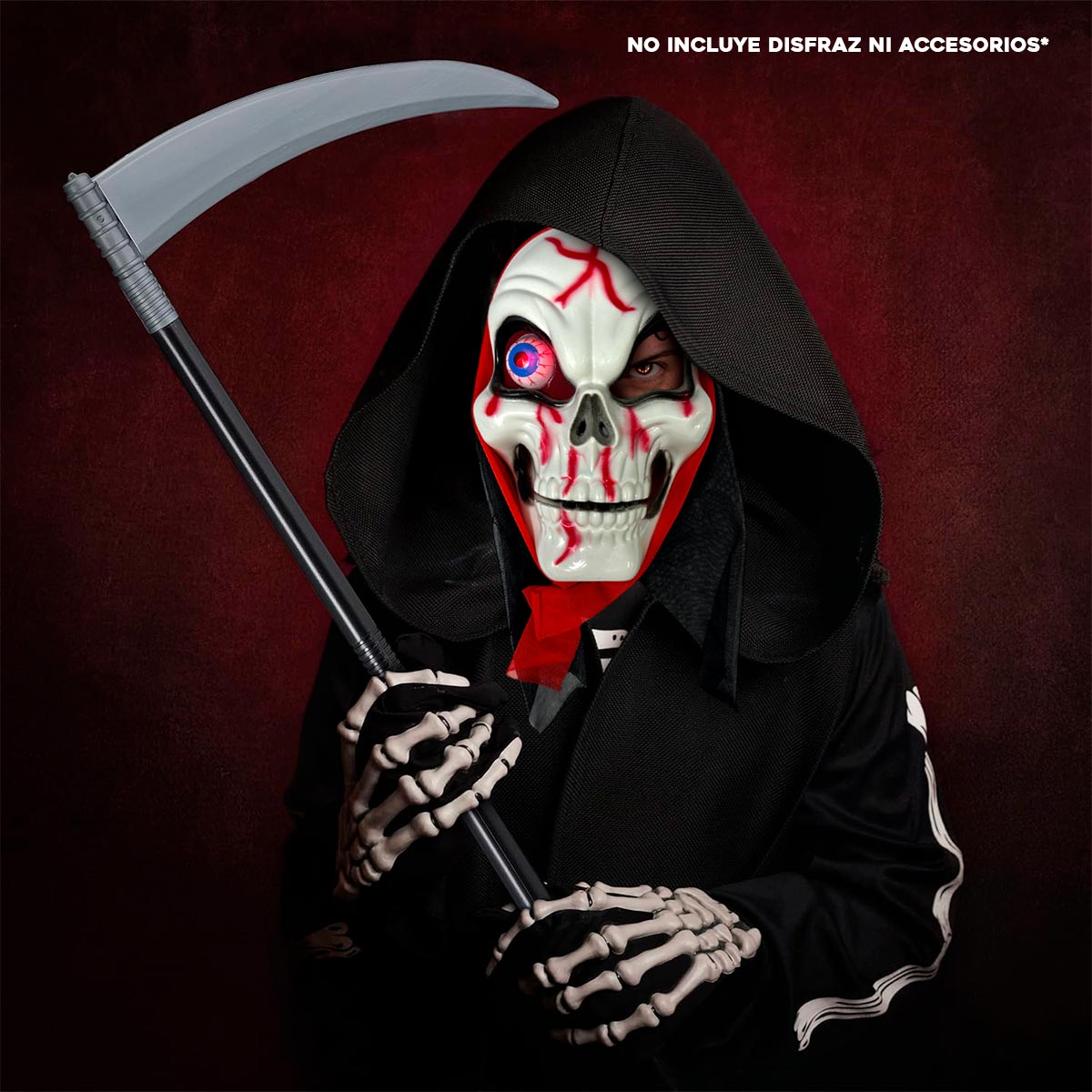 MASCARA DE LA MUERTE CON OJO LED