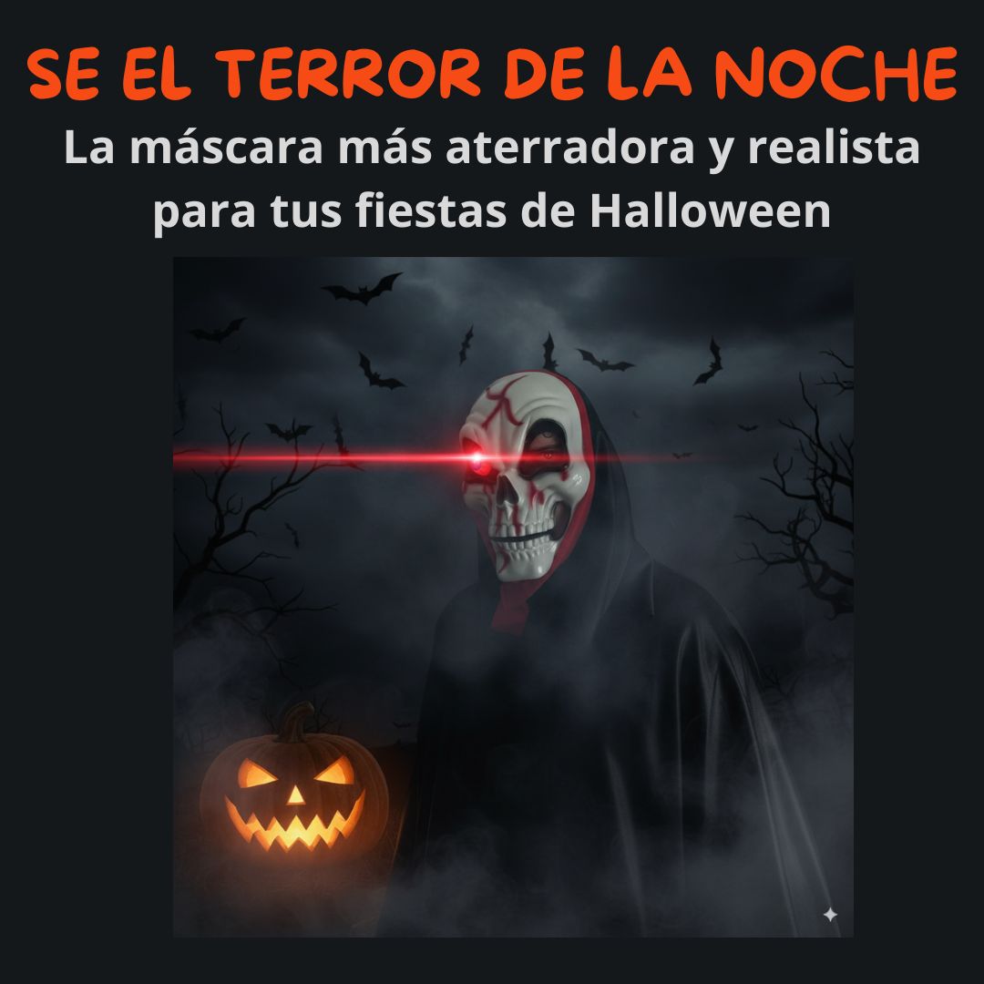 MASCARA DE LA MUERTE CON OJO LED