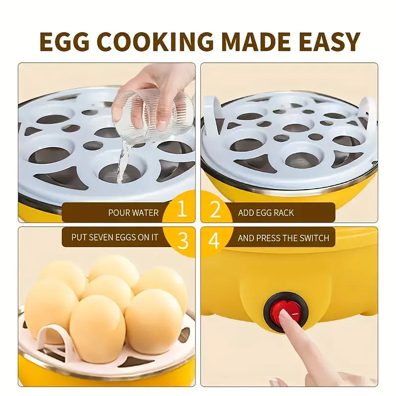 Hervidor Eléctrico de Huevos,  ¡COCINA 7 HUEVOS EN SOLO 10 MINUTOS!