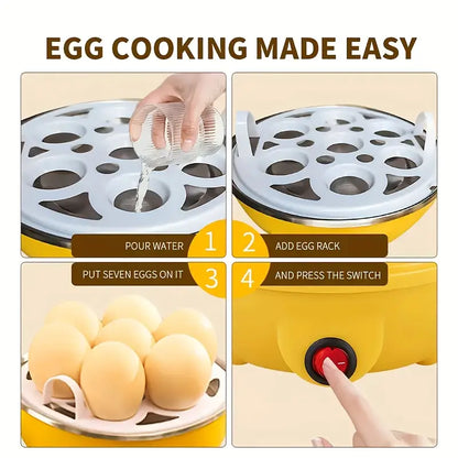 Hervidor Eléctrico de Huevos,  ¡COCINA 7 HUEVOS EN SOLO 10 MINUTOS!
